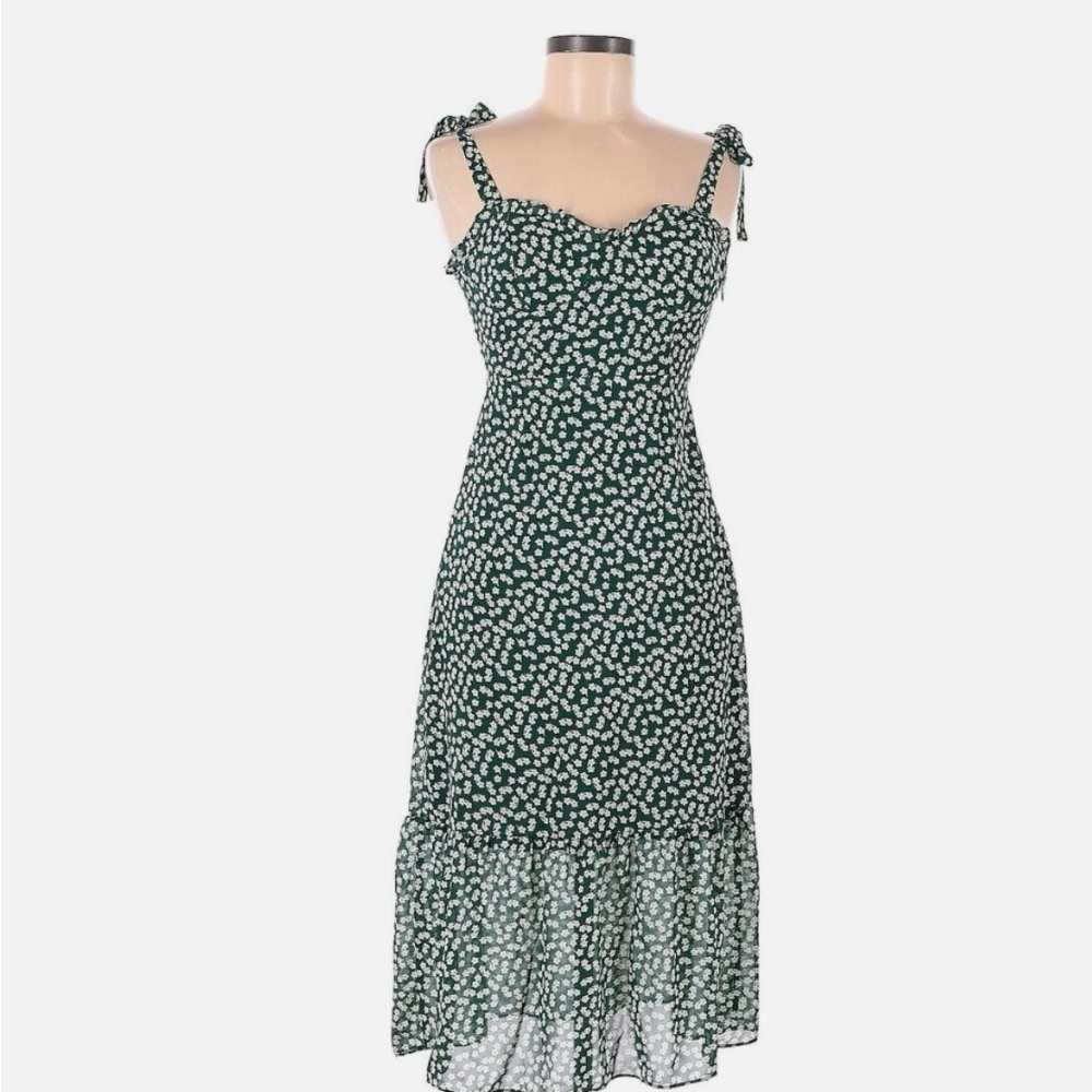 Sweet Pot Green Casual Dress - Size 6